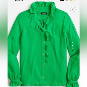 Jcrew drapey cottage top Kelly green size 4 lose fit